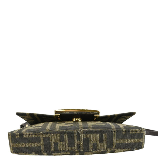 FENDI Baguette Mini Zucca Canvas Shoulder Bag Brown