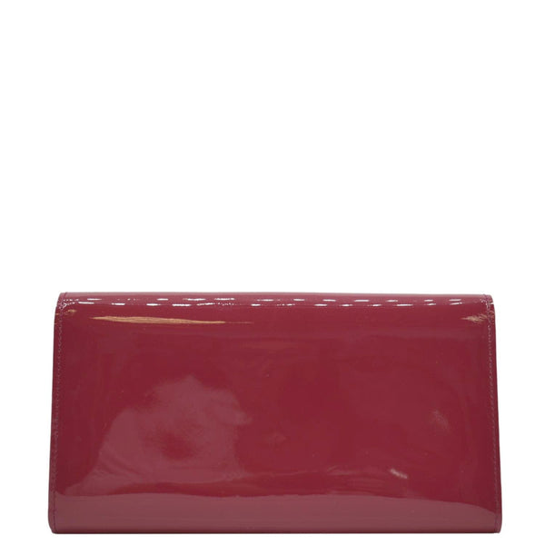 LOUIS VUITTON Red vegan leather wallet with gold logo