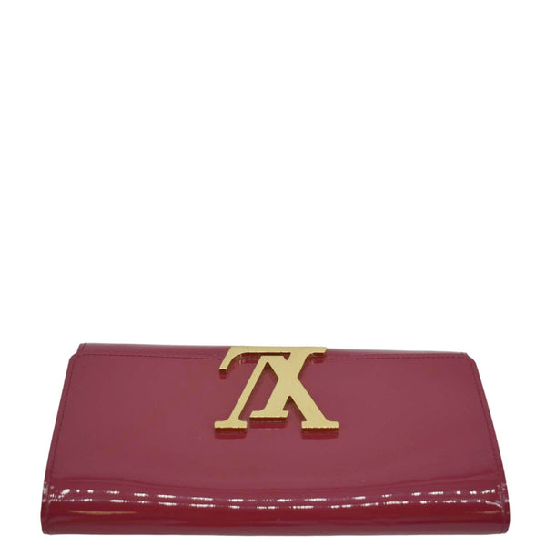 LOUIS VUITTON Red leather wallet with gold X logo