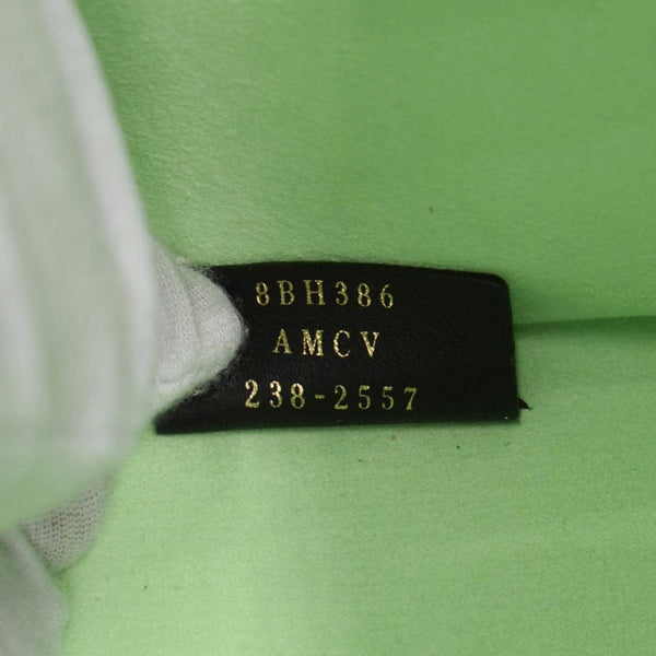 FENDI Sunshine Medium Embossed Leather Shopper Tote Bag Green