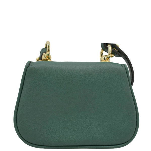 GUCCI Small green crossbody bag with gold chain