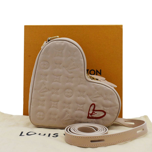 LOUIS VUITTON Fall In Love Sac Coeur Monogram Embossed front side look