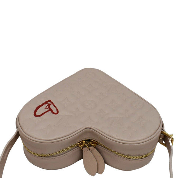 LOUIS VUITTON Fall In Love Sac Coeur Monogram Embossed top side look