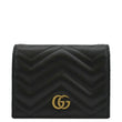 Gucci Marmont GG Card Case Wallet Black front view