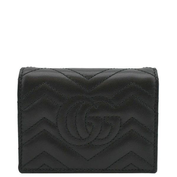 Gucci Marmont GG Card Case Wallet Black back view