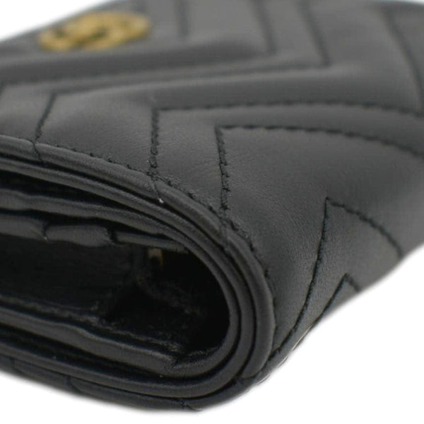 Gucci Marmont GG Card Case Wallet Black right border view