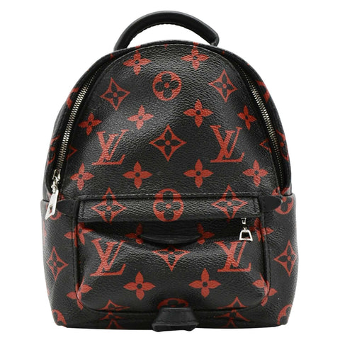 LOUIS VUITTON Palm Springs Infrarouge Mini Monogram Canvas Backpack Bag Black