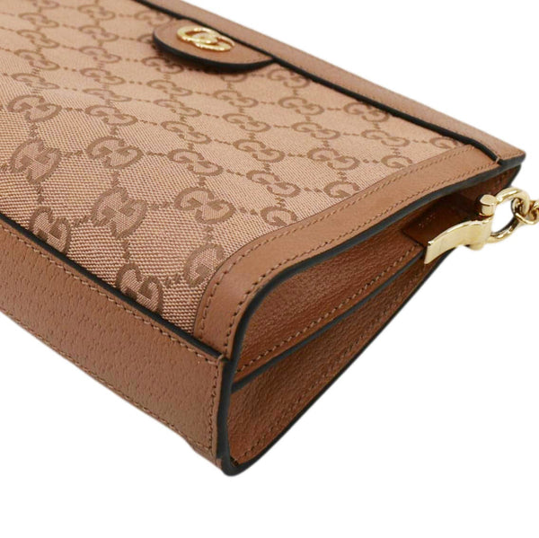 GUCCI Ophidia Small GG Canvas Chain Shoulder Bag Pink 503877