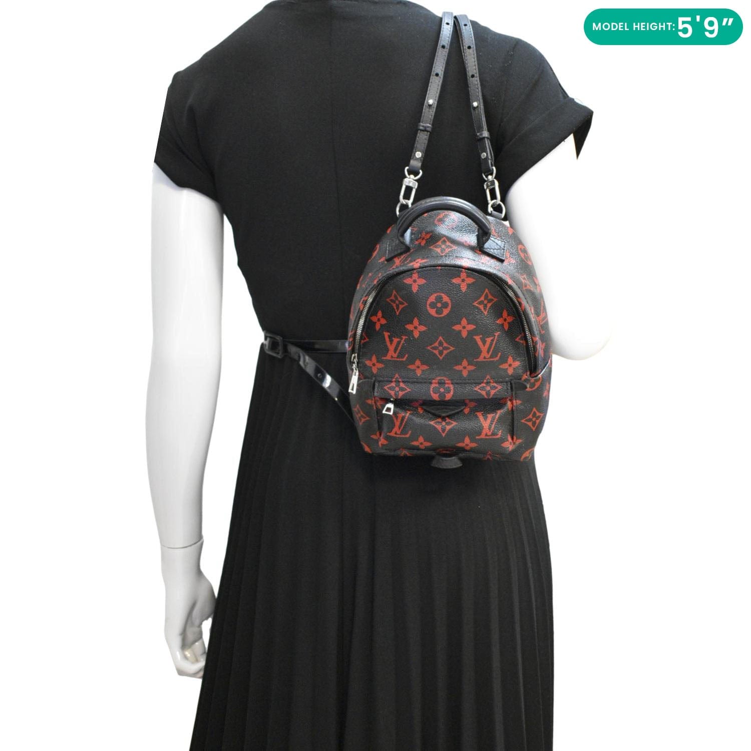 louis vuitton black and red mini backpack Louis Vuitton Palm Springs Infrarouge Mini Monogram Backpack
