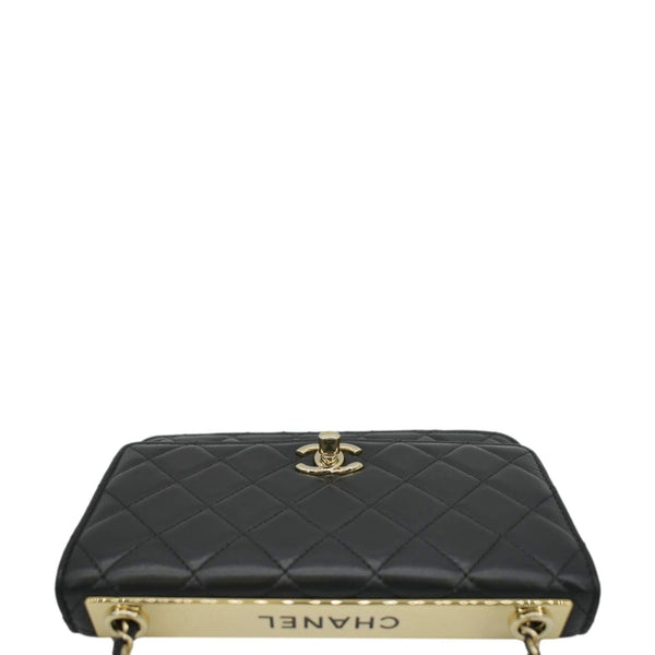 CHANEL Trendy CC Woc Lambskin Leather Crossbody Bag Black