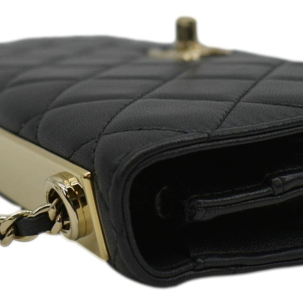 CHANEL Trendy CC Woc Lambskin Leather Crossbody Bag Black