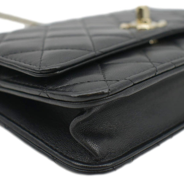 CHANEL Trendy CC Woc Lambskin Leather Crossbody Bag Black