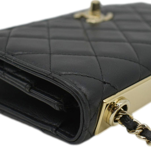 CHANEL Trendy CC Woc Lambskin Leather Crossbody Bag Black
