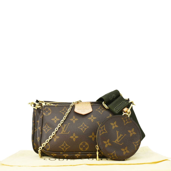 LOUIS VUITTON Multi Pochette Accessoires Monogram Canvas Crossbody Bag Olive