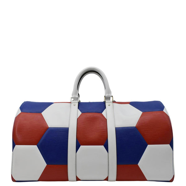 LOUIS VUITTON Keepall 50 FIFA Cup Bandouliere Leather Travel Bag Multicolor