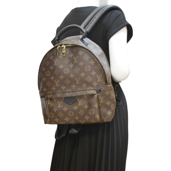 LOUIS VUITTON Palm Springs MM Monogram Canvas Backpack Brown