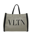 VALENTINO GARAVANI VLNT Small Canvas Tote Bag Cream