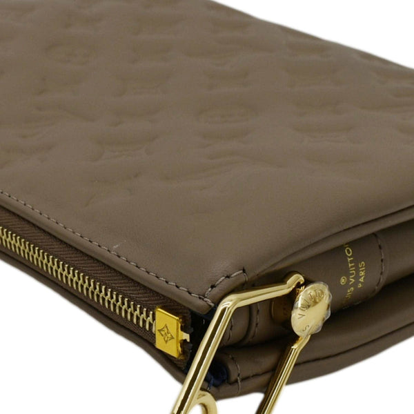 LOUIS VUITTON  Coussin PM Monogram Embossed Leather Crossbody Bag Taupe