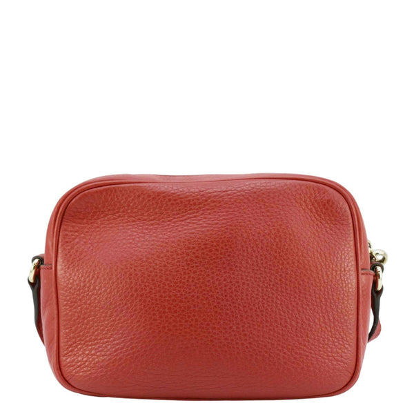GUCCI Soho Disco Camera Leather Crossbody Bag Red 308364