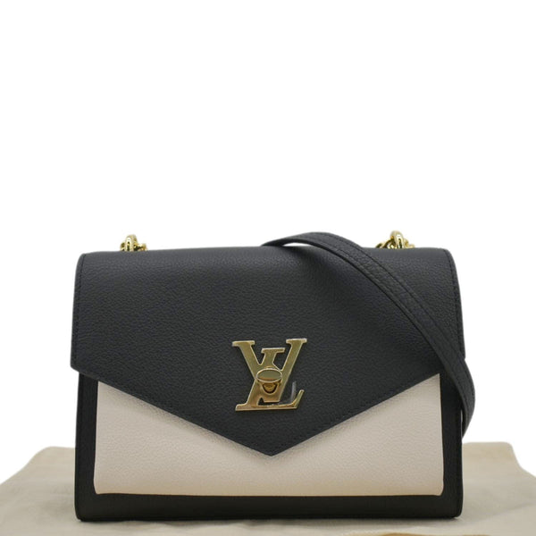 LOUIS VUITTON Mylockme Calf Leather Chain Shoulder Bag Creme
