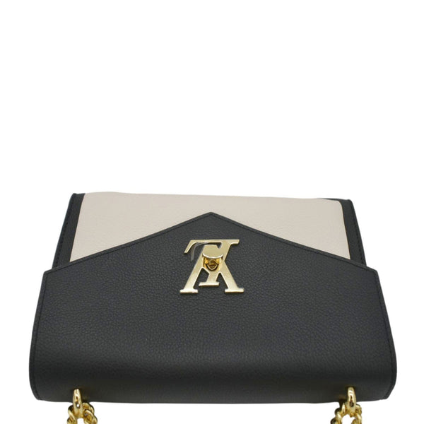 LOUIS VUITTON Mylockme Calf Leather Chain Shoulder Bag Creme