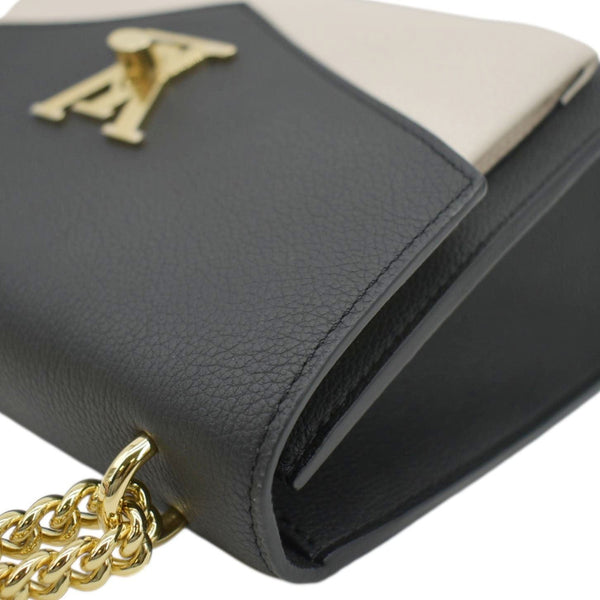 LOUIS VUITTON Mylockme Calf Leather Chain Shoulder Bag Creme