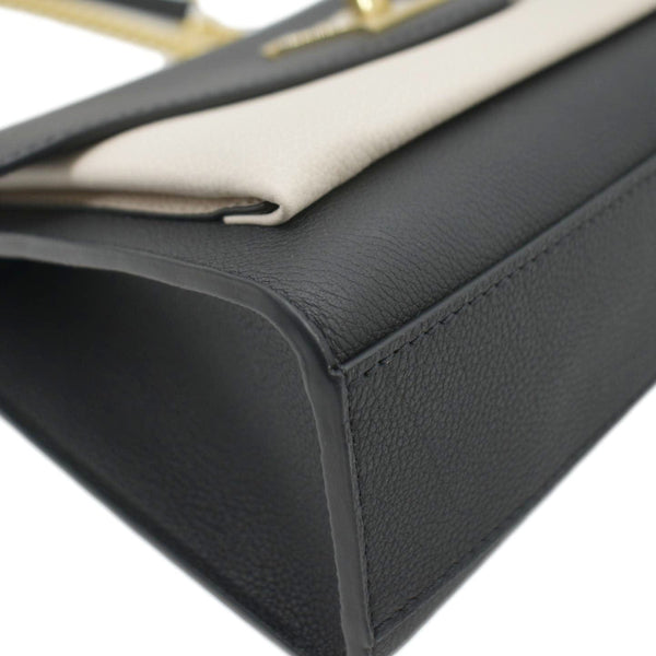 LOUIS VUITTON Mylockme Calf Leather Chain Shoulder Bag Creme