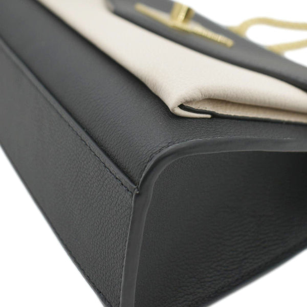 LOUIS VUITTON Mylockme Calf Leather Chain Shoulder Bag Creme