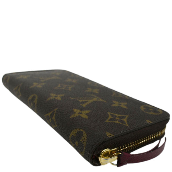 LOUIS VUITTON Clemence Monogram Canvas Zippy Wallet Brown