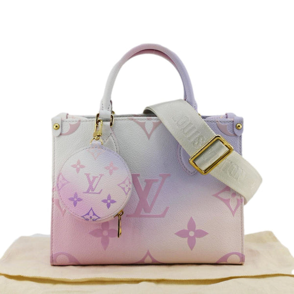 LOUIS VUITTON Onthego PM Monogram Giant Canvas Tote Bag Sunrise Pastel