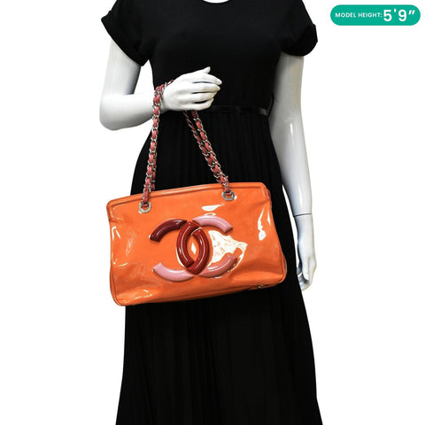 CHANEL Lipstick Medium Tote Bag Orange dummy look