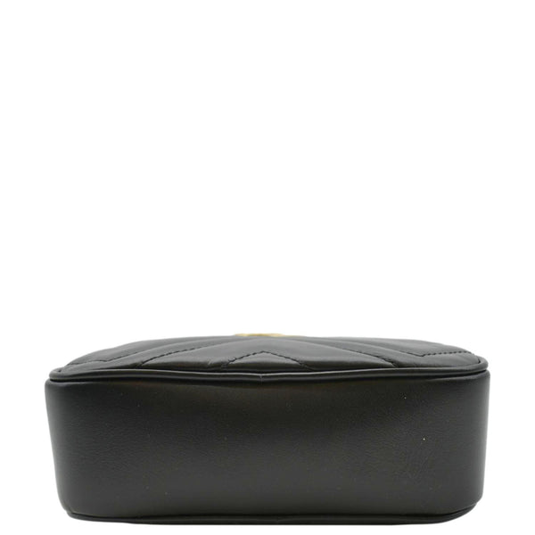 GUCCI Black Leather Chain Crossbody Bag  lower view