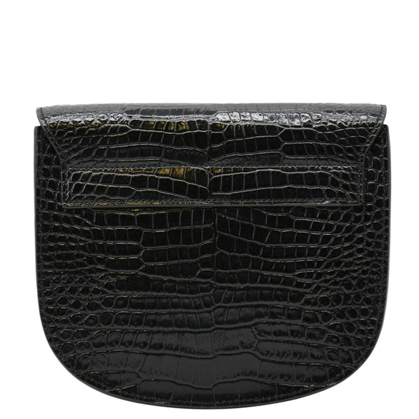 YVES SAINT LAURENT Kaia Small  Embossed Leather Satchel Bag Black