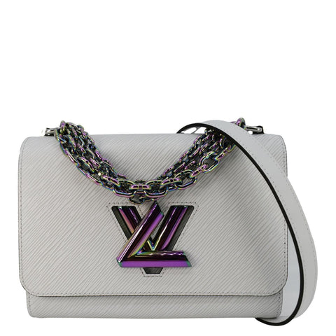 LOUIS VUITTON Twist Epi Leather Crossbody Bag White