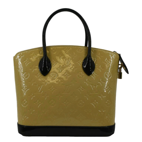 LOUIS VUITTON Lockit Vertical PM Monogram Vernis Leather Tote Bag Mastard