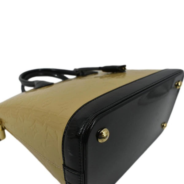 LOUIS VUITTON Lockit Vertical PM Monogram Vernis Leather Tote Bag Mastard