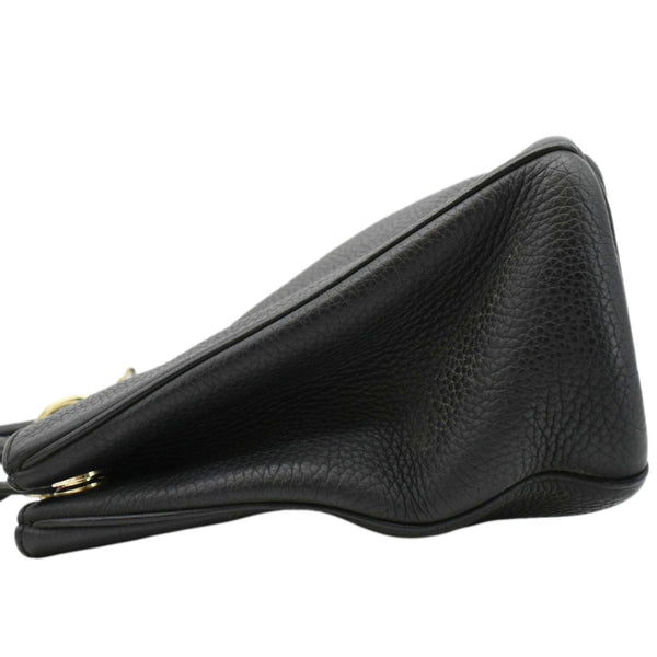 CHRISTIAN DIOR Diorissimo Leather Tote Shoulder  Bag Black