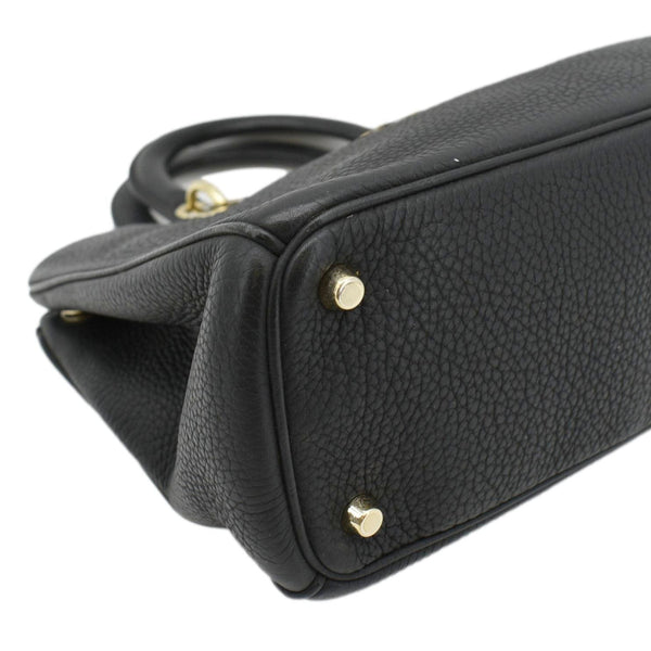 CHRISTIAN DIOR Diorissimo Leather Tote Shoulder  Bag Black