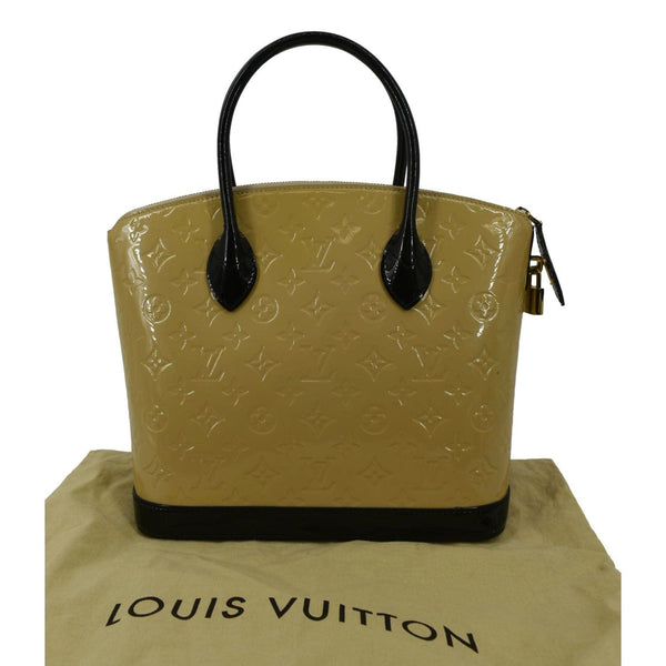 LOUIS VUITTON Lockit Vertical PM Monogram Vernis Leather Tote Bag Mastard