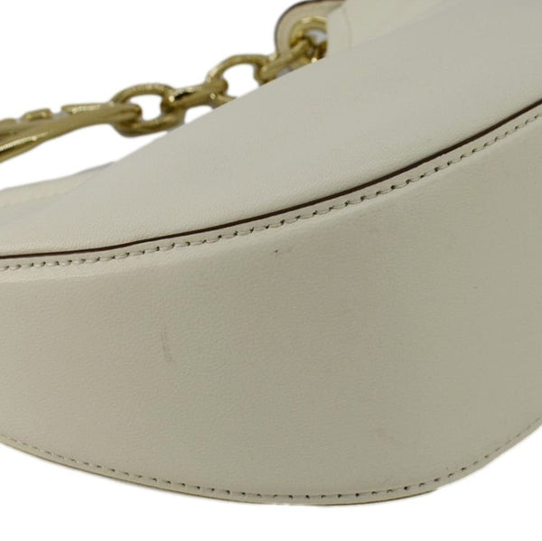VALENTINO VLogo Moon Mini Nappa Leather Hobo Bag White
