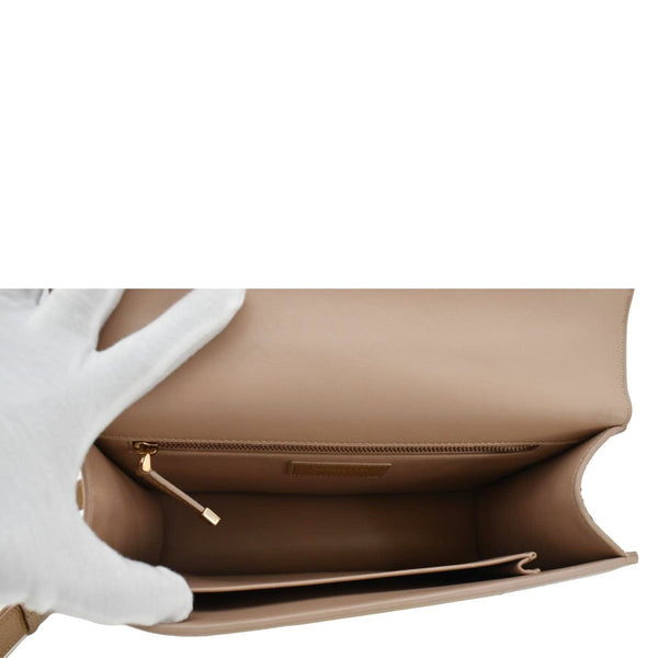 CHRISTIAN DIOR 30 Montaigne Flap Leather Crossbody Bag Brown