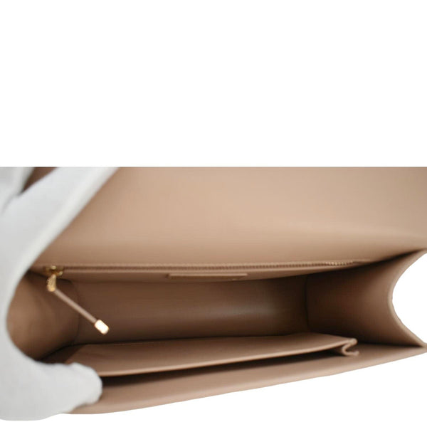 CHRISTIAN DIOR 30 Montaigne Flap Leather Crossbody Bag Brown