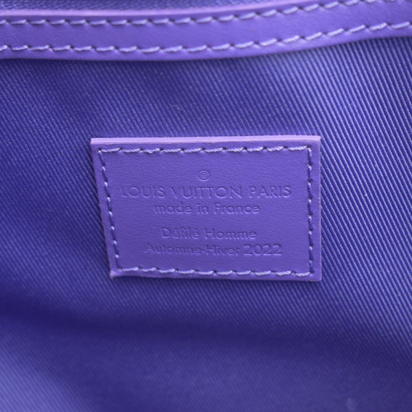 LOUIS VUITTON Keepall 45 Bandouliere Puffy Damier Leather Travel Bag Violet