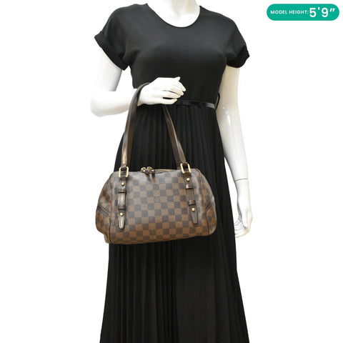 LOUIS VUITTON Rivington PM Damier Ebene Shoulder Bag Brown