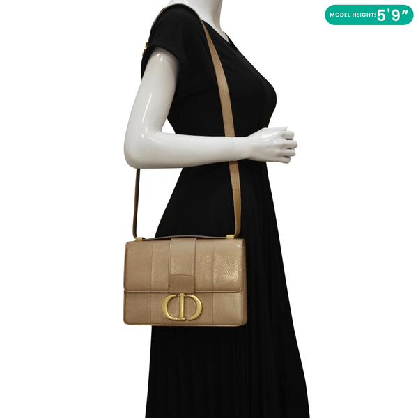 CHRISTIAN DIOR 30 Montaigne Flap Leather Crossbody Bag Brown