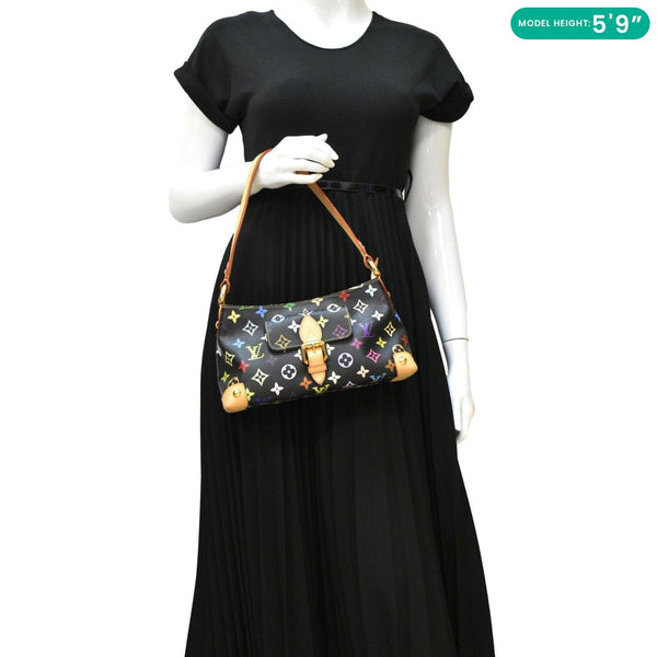 LOUIS VUITTON Eliza  Monogram Multicolor Shoulder Bag Black