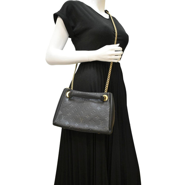 LOUIS VUITTON Surene BB  Empreinte Leather Shoulder Bag Black