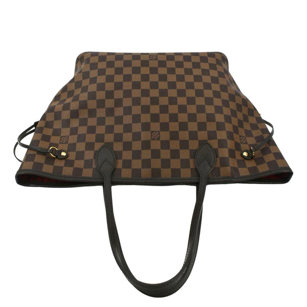 LOUIS VUITTON Neverfull MM Damier Ebene Shoulder Bag Brown