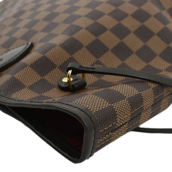 LOUIS VUITTON Neverfull MM Damier Ebene Shoulder Bag Brown