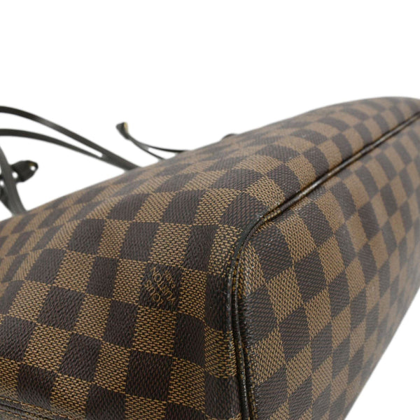 LOUIS VUITTON Neverfull MM Damier Ebene Shoulder Bag Brown